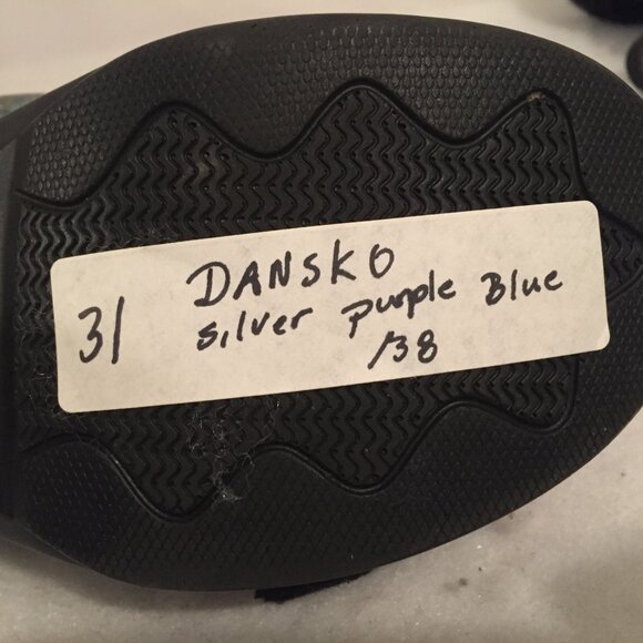 Dansko Womens Platform Sandal Size 7.5-8/38 Purple Blue Iridescent Slide - Picture 11 of 11